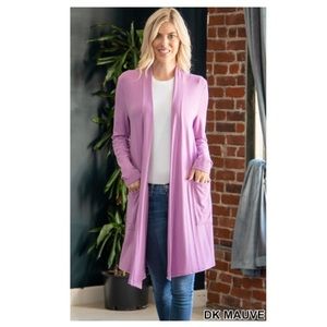 HP 10/4 Long knit slouchy cardigan with open pockets